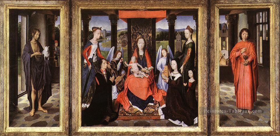 Le Donne Triptyque 1475 hollandais Hans Memling Peintures à l'huile